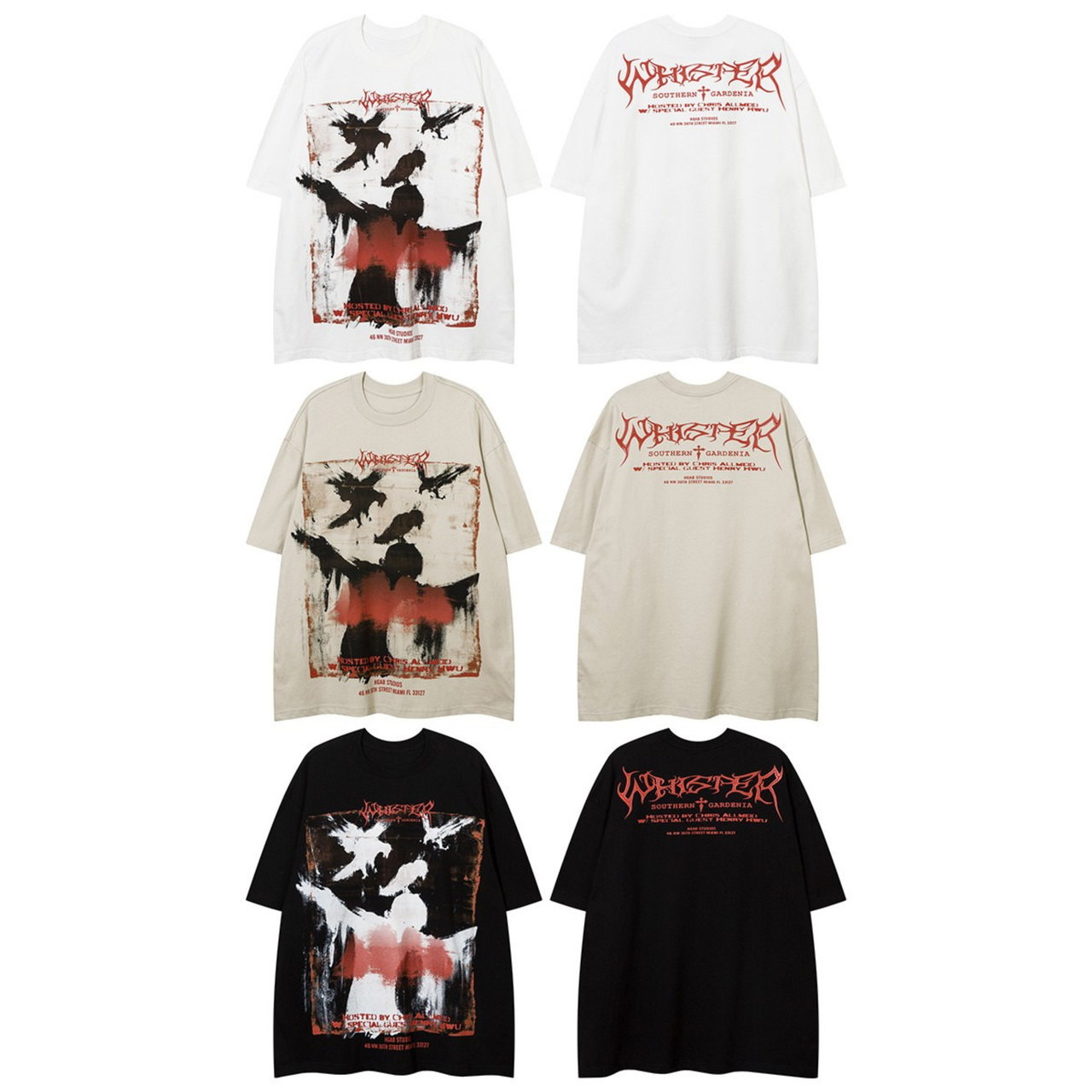 Omirad Distressed Raven Graphic Tee