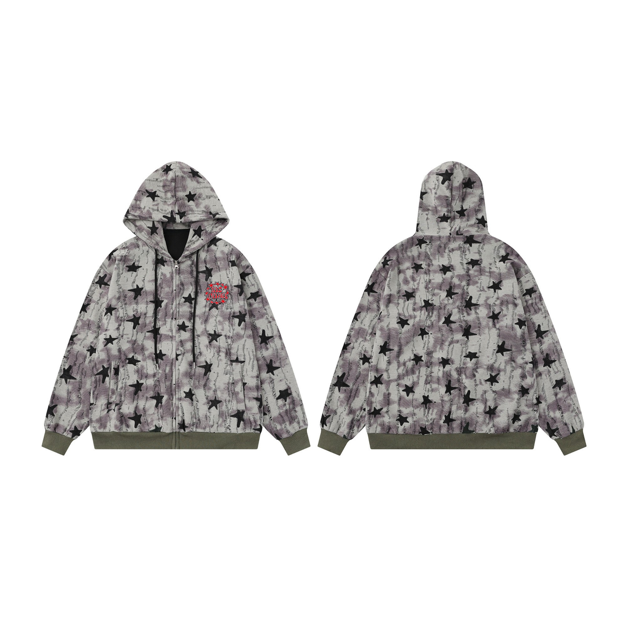 Omirad Star Wash Zip Hoodie