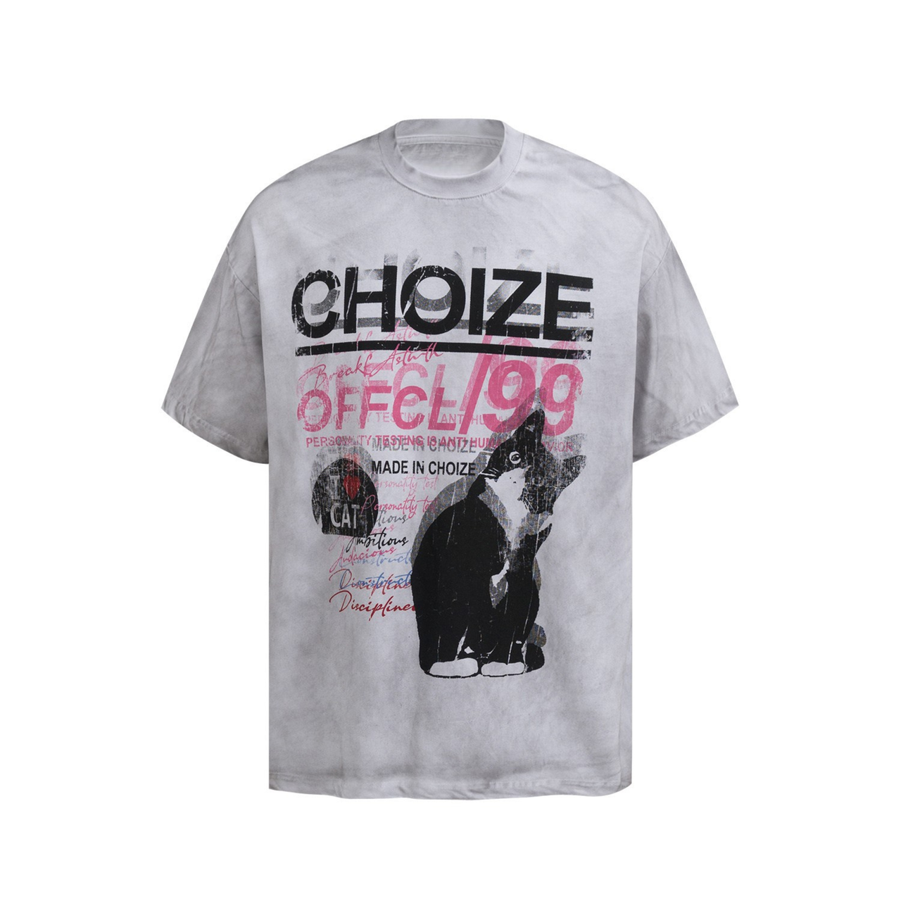 Omirad “CHOIZE 1999” Vintage Cat Graphic Tee