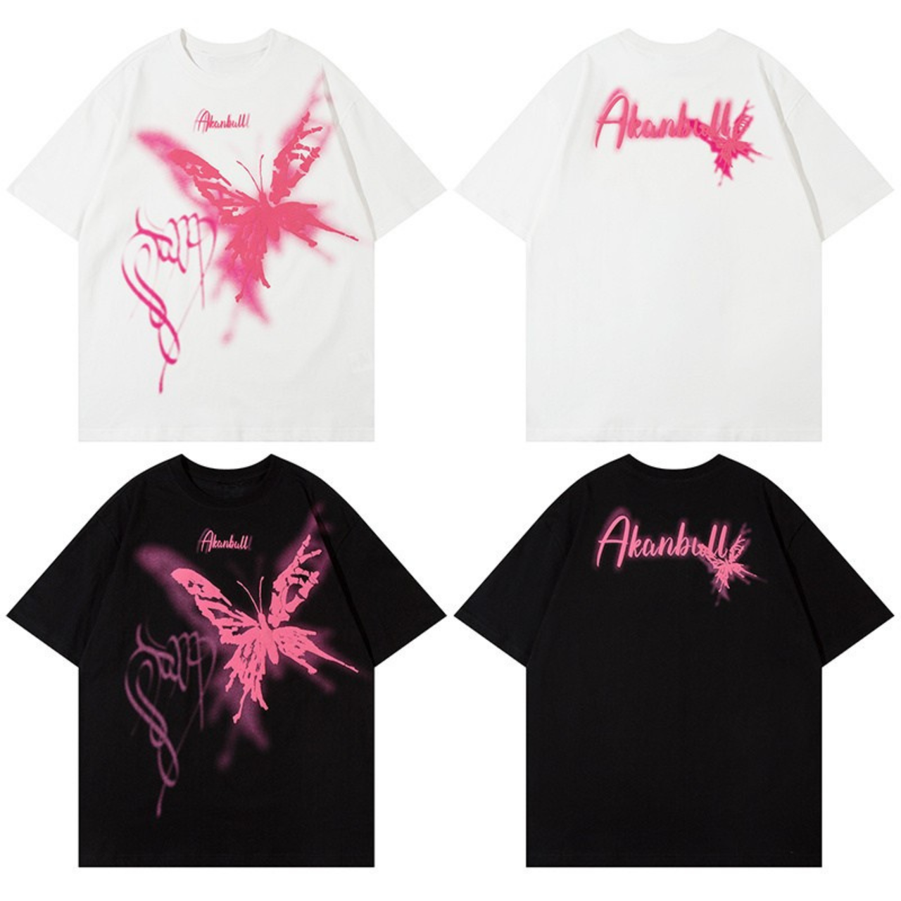 Omirad Butterfly Graffiti Graphic Tee