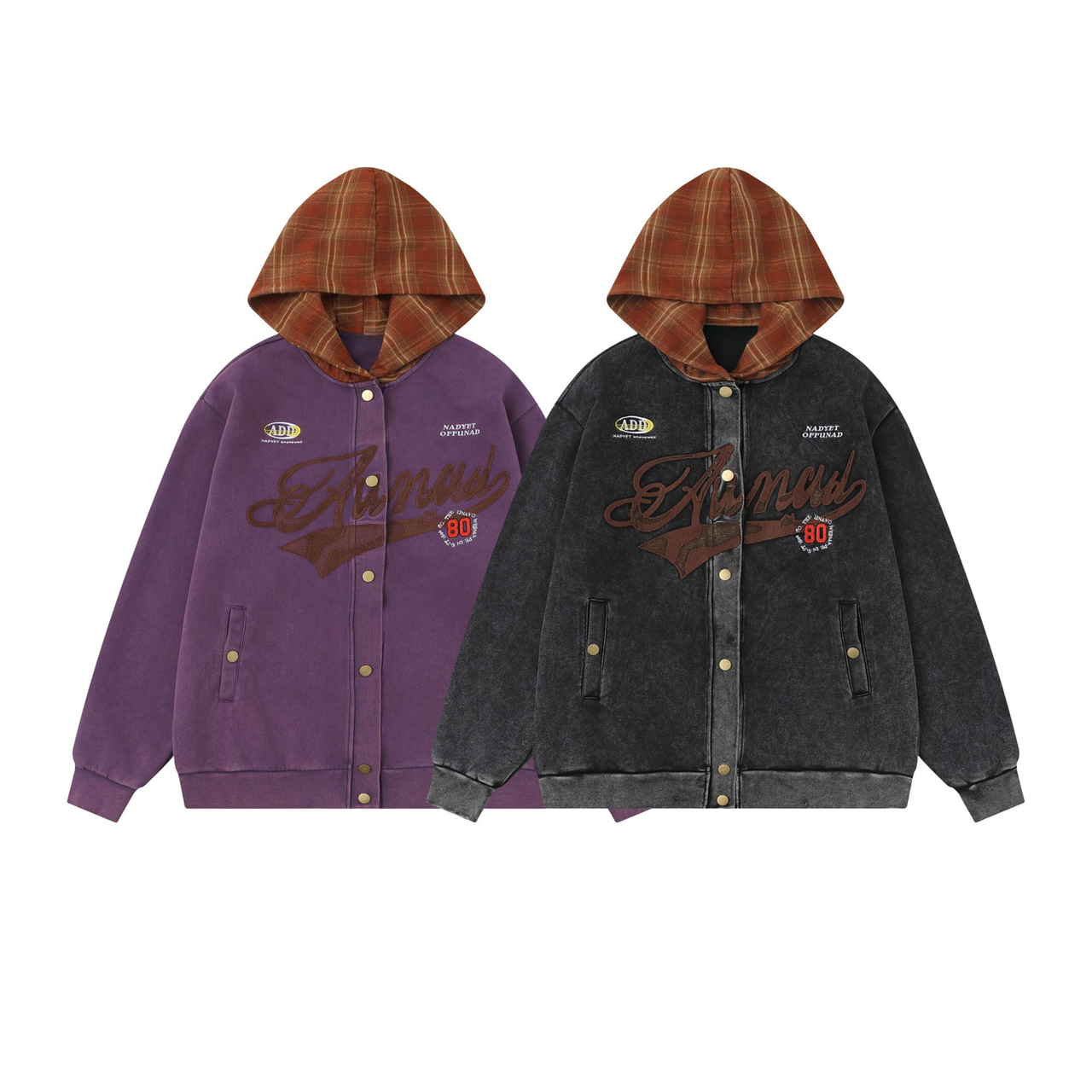 Omirad Vintage Hooded Varsity Jacket