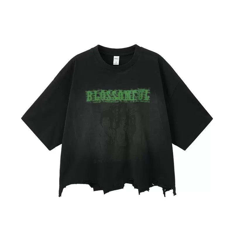 Vintage Distressed Graphic Short Sleeve Tee