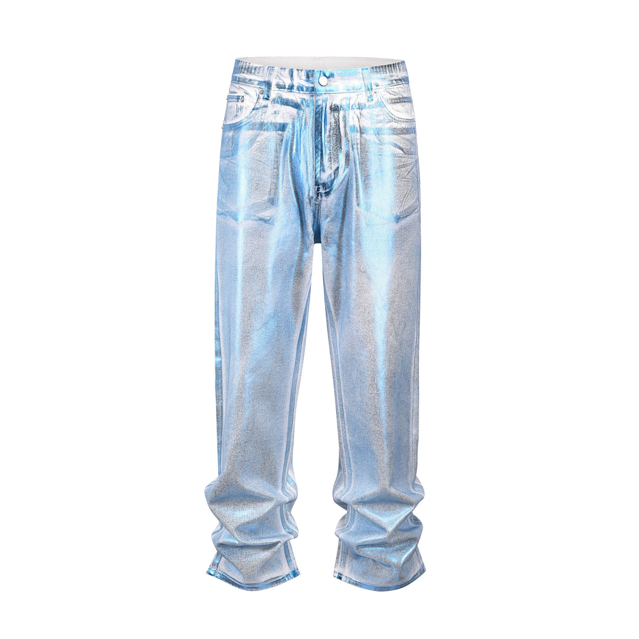 High Street Retro Fluorescent Waxed Jeans