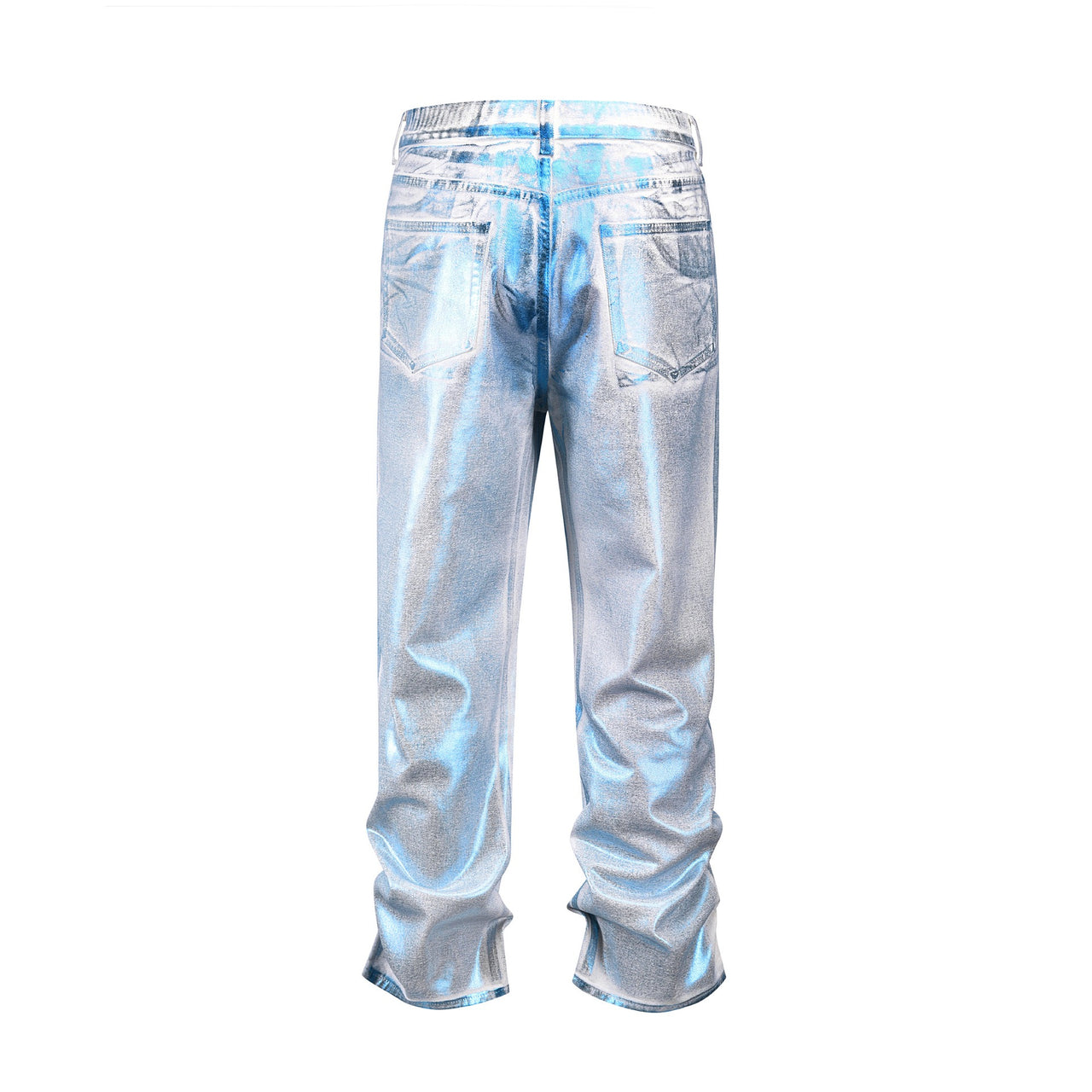 High Street Retro Fluorescent Waxed Jeans