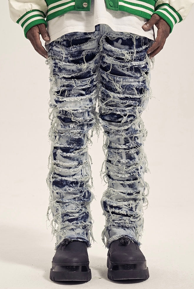 High Street Retro Ripped Jeans