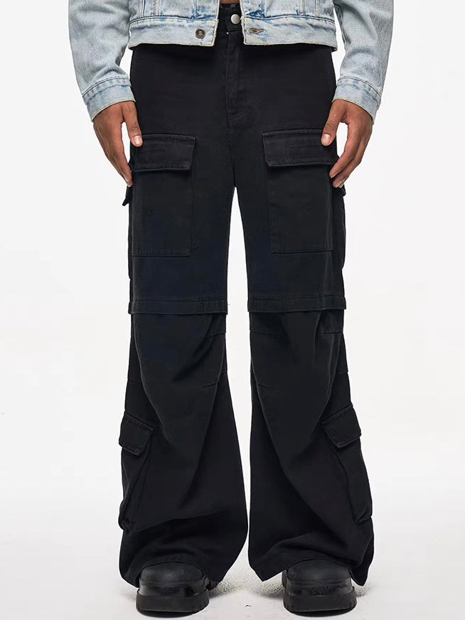 Distressed Multi-Pocket Cargo Pants