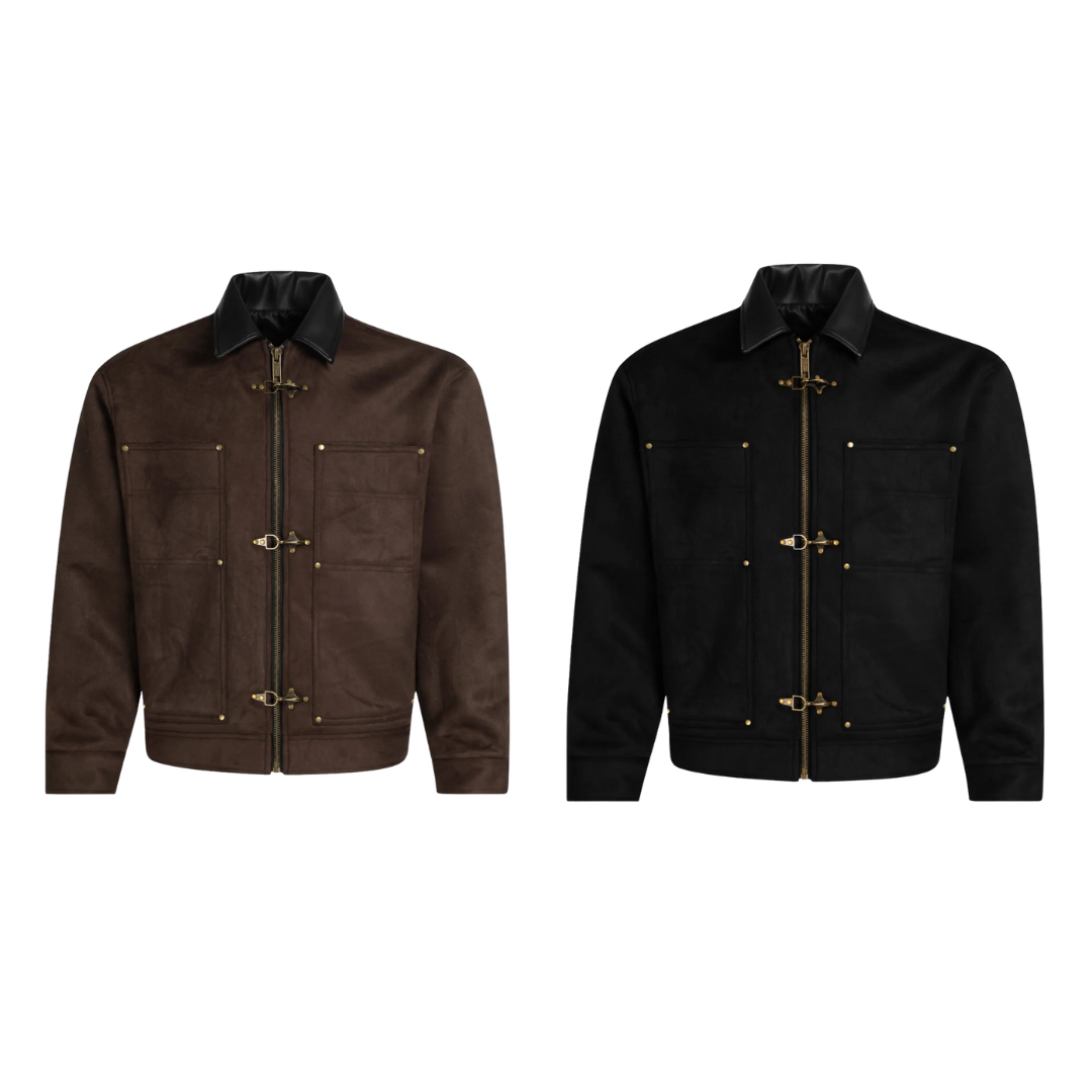 Omirad Metal Buckle Suede Jacket
