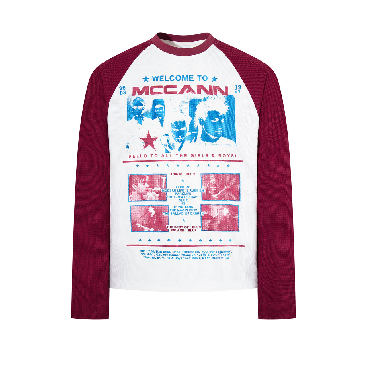 Omirad Contrast Raglan Graphic Long Sleeve Tee