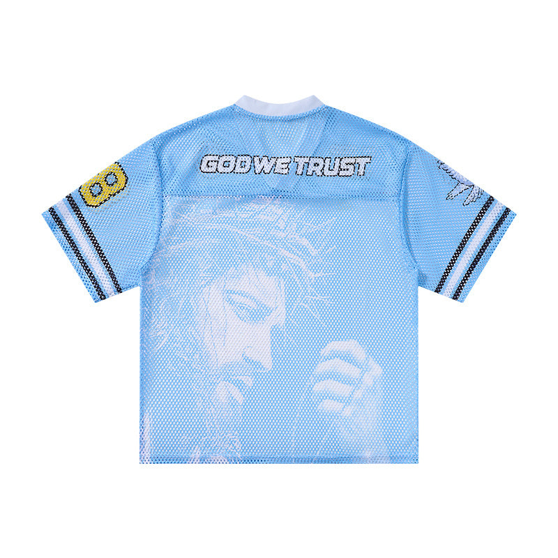 Omirad “God We Trust” Mesh Jersey T-Shirt