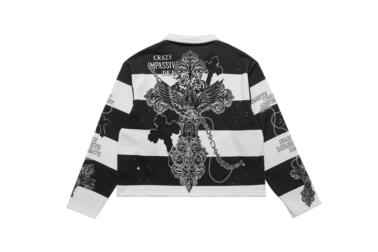 Omirad Graphic Stripe Rugby Polo
