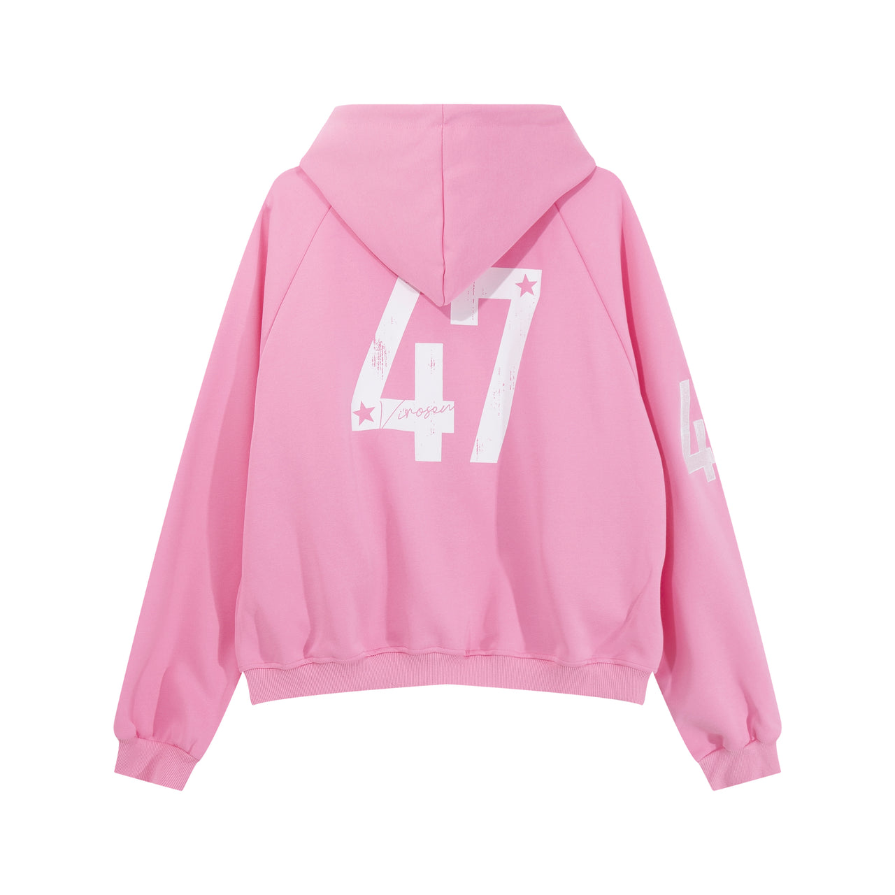 American Vintage Numeric Embroidered Zip-Up Hoodie