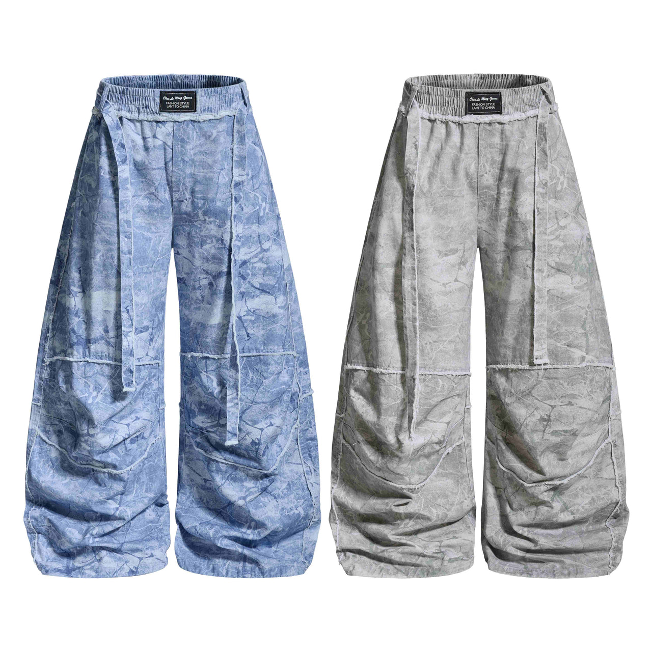 Omirad “Washed Marble Wide-Leg Pants”