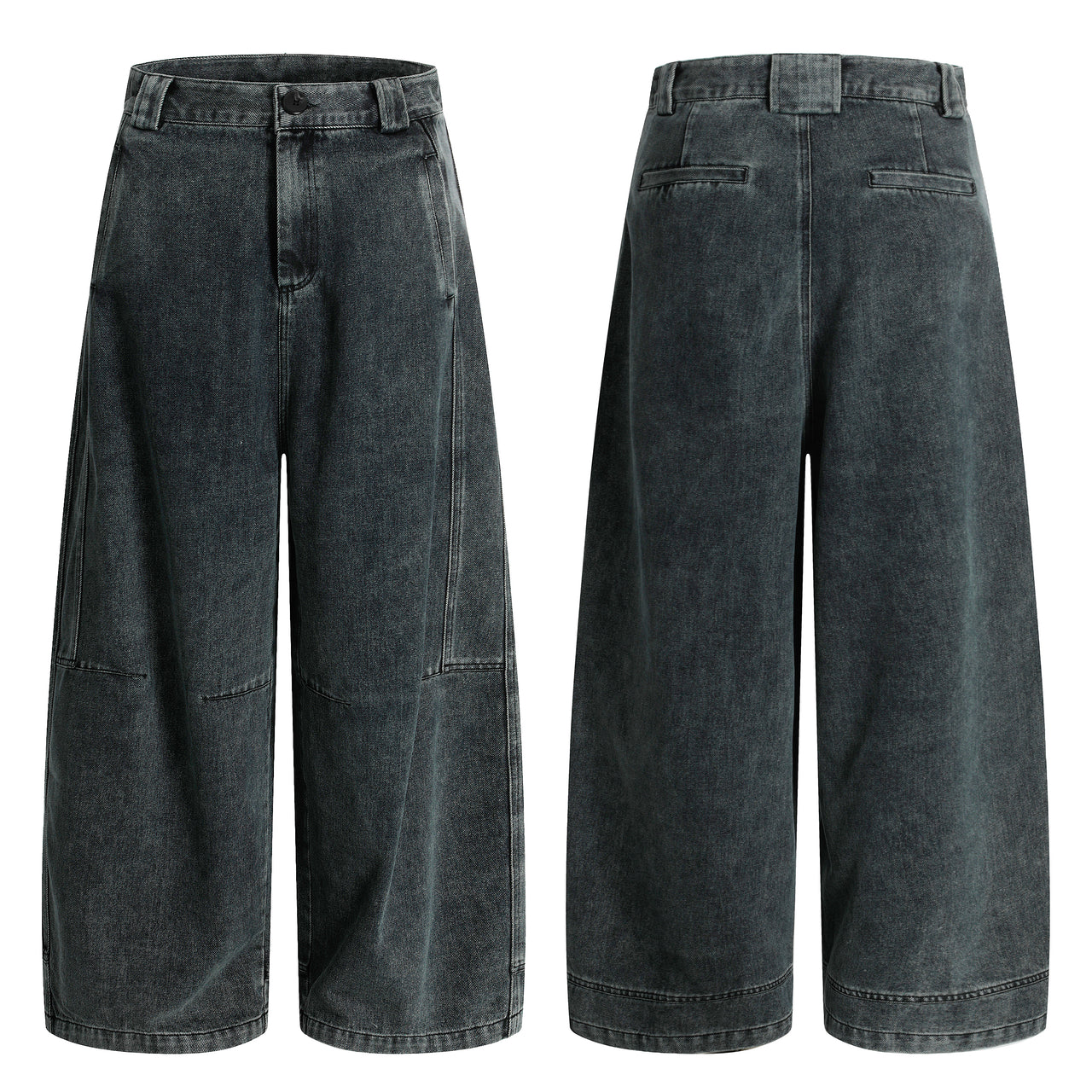 American Vintage Washed Patchwork Jeans