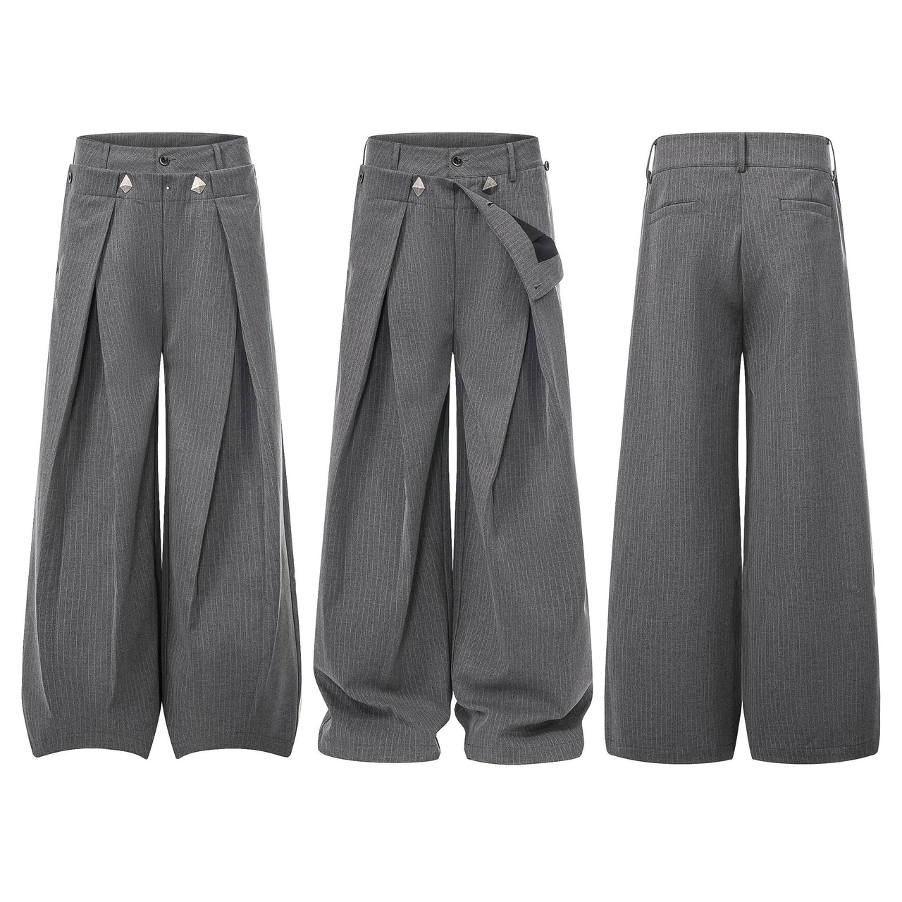 Omirad “Tailored Wrap Wide-Leg Trousers”