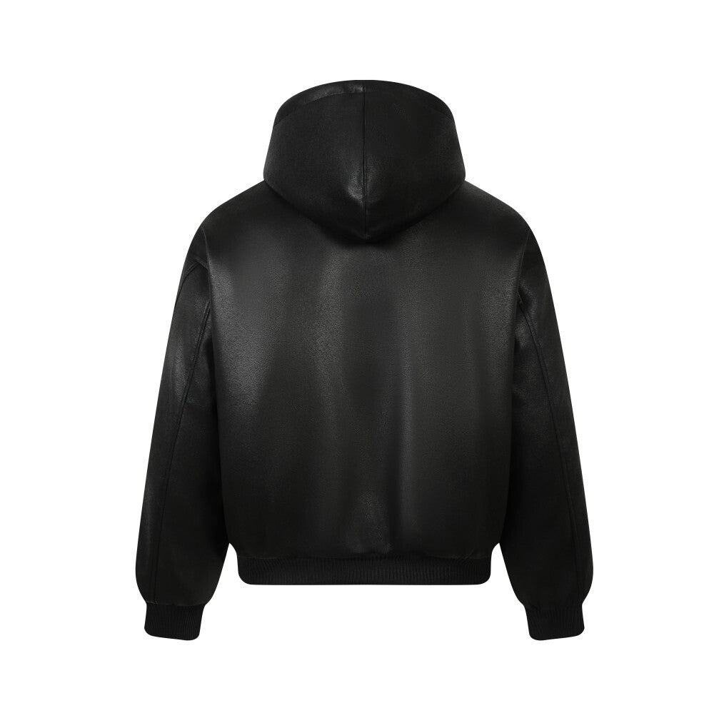 Omirad Plush-Lined Hooded Bomber Jacket