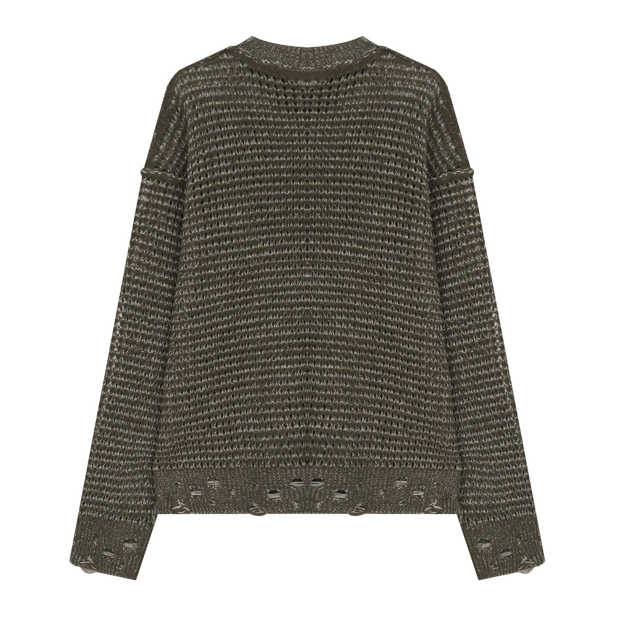 Omirad Distressed Open-Knit Sweater