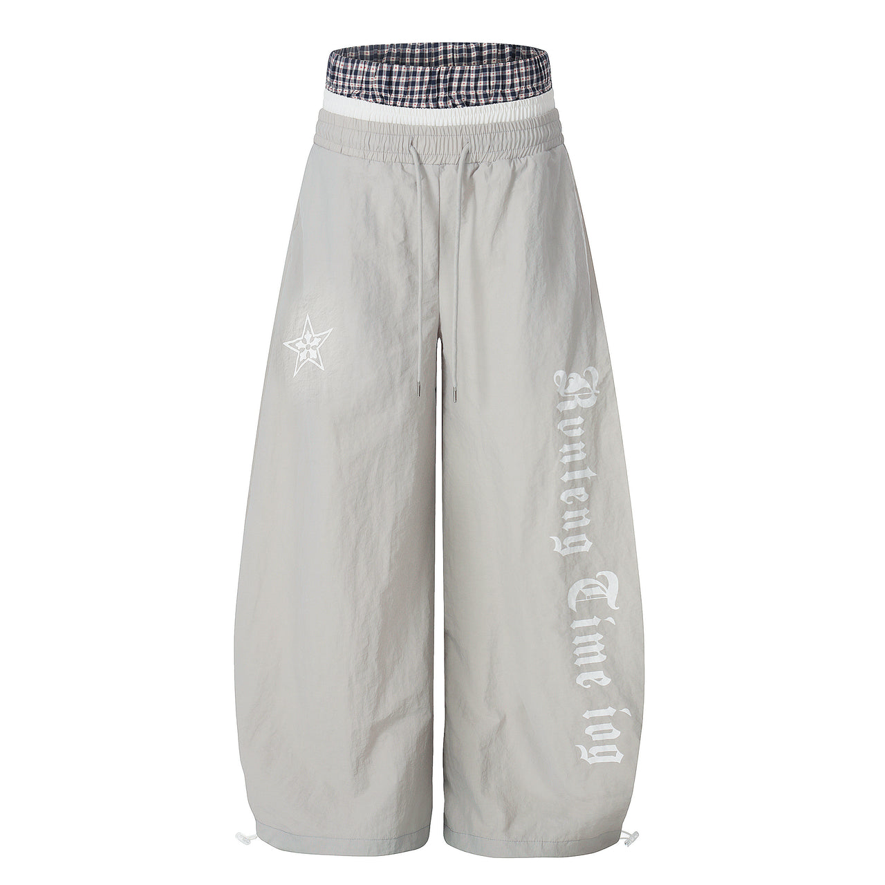 Omirad Script Logo Wide-Leg Nylon Pants