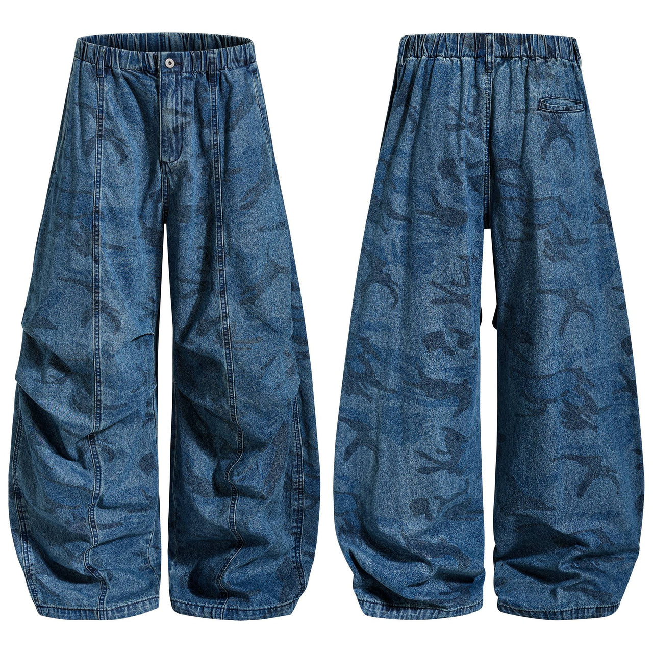 Omirad Washed Camo Baggy Jeans