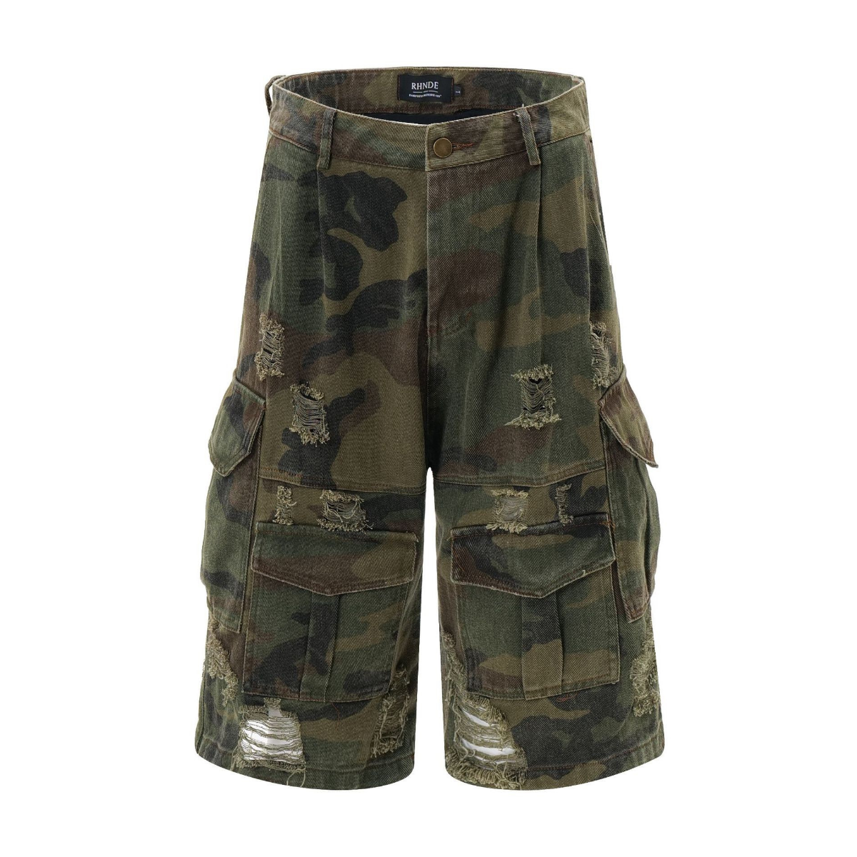 Ripped Camo Jorts