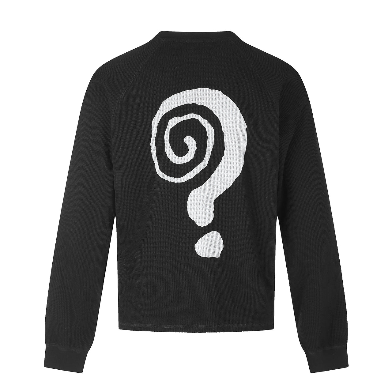 Omirad Abstract Letter Graphic Waffle Long Sleeve Tee