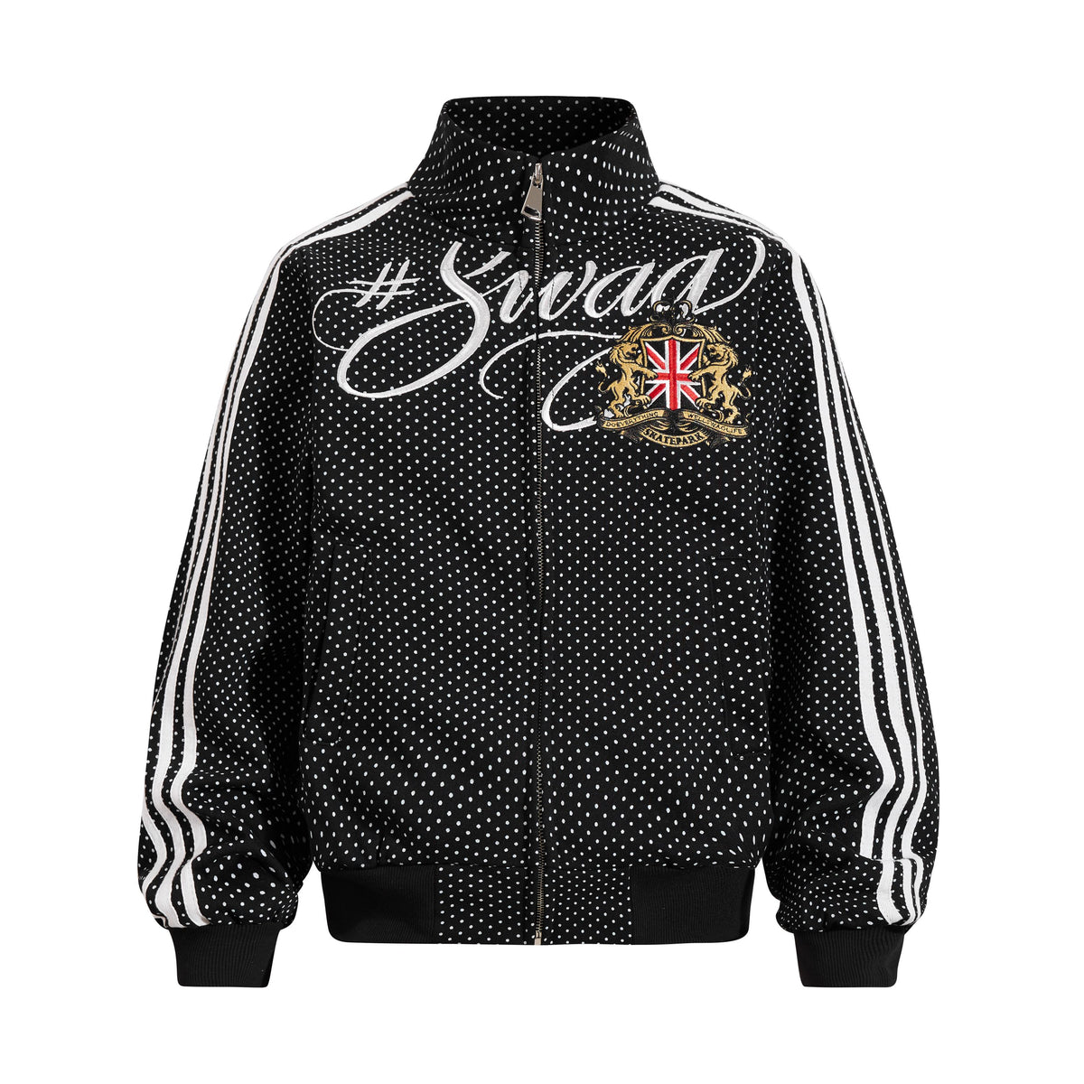 Omirad Polka Dot Crest Zip-Up Track Jacket