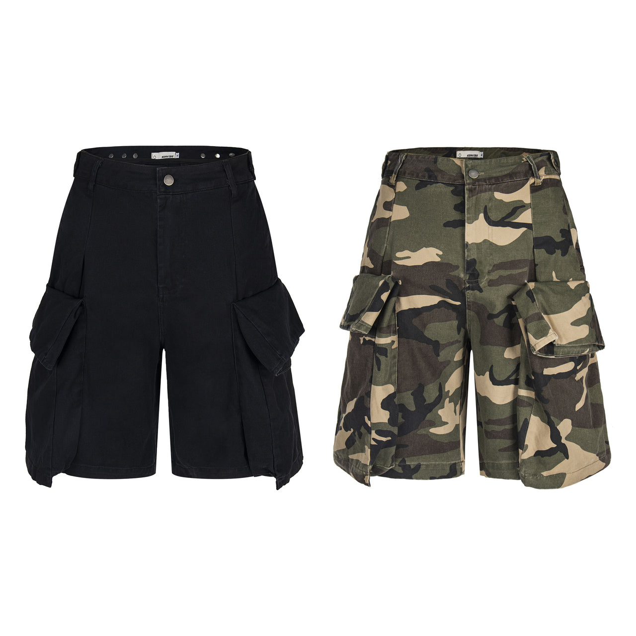American Streetwear Loose Fit Cargo Jorts