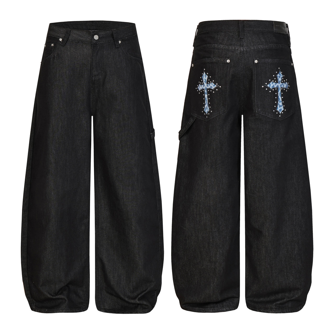 Omirad Cross Pocket Wide-Leg Jeans