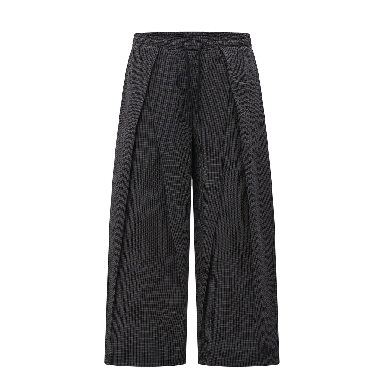 American Vintage Plaid Cut-and-Sew Casual Pants