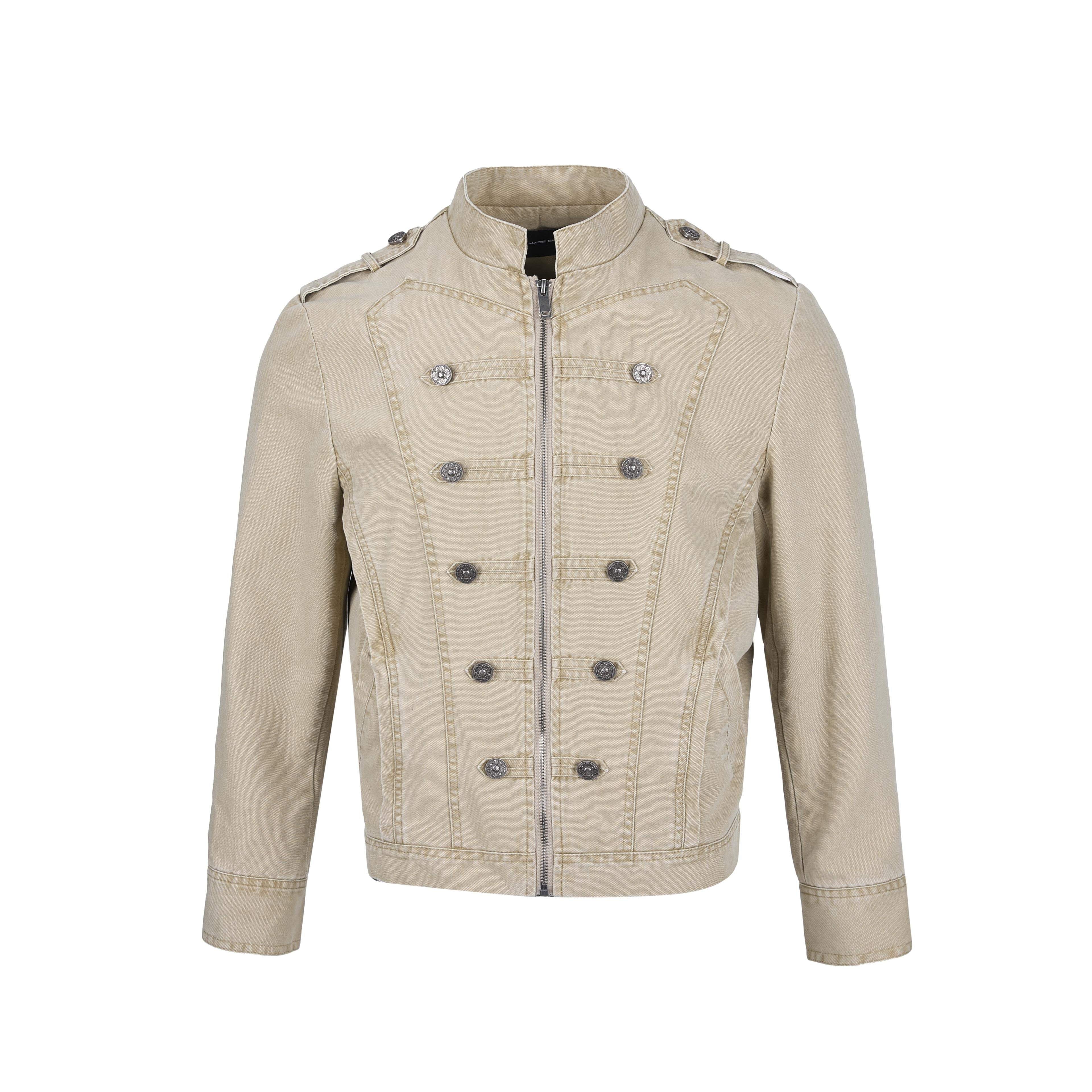 Omirad Washed Military Zip-Up Jacket - omirad