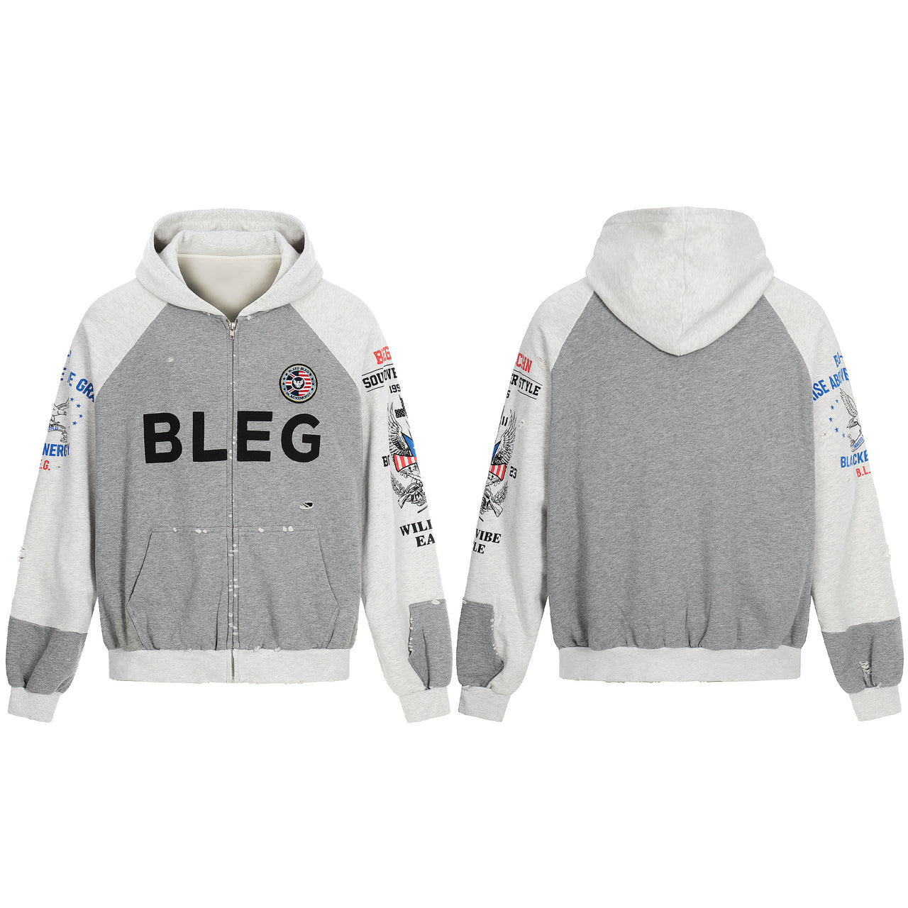 Omirad Graphic Zip-Up Hoodie