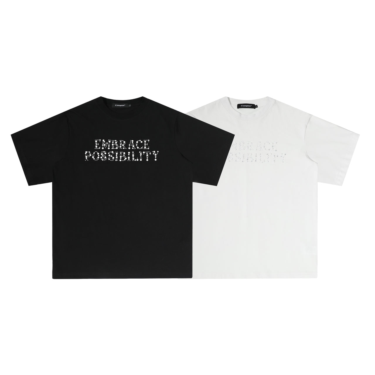 American Vintage Pearl-Embedded Letter Tee