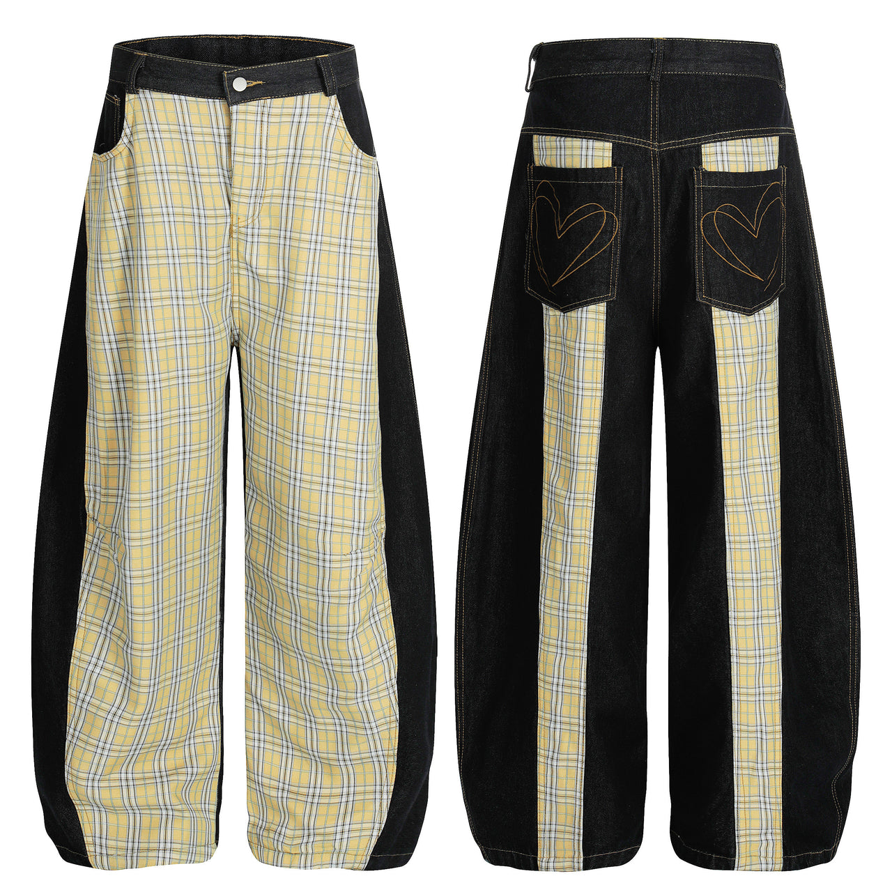 American High Street Patchwork Jeans