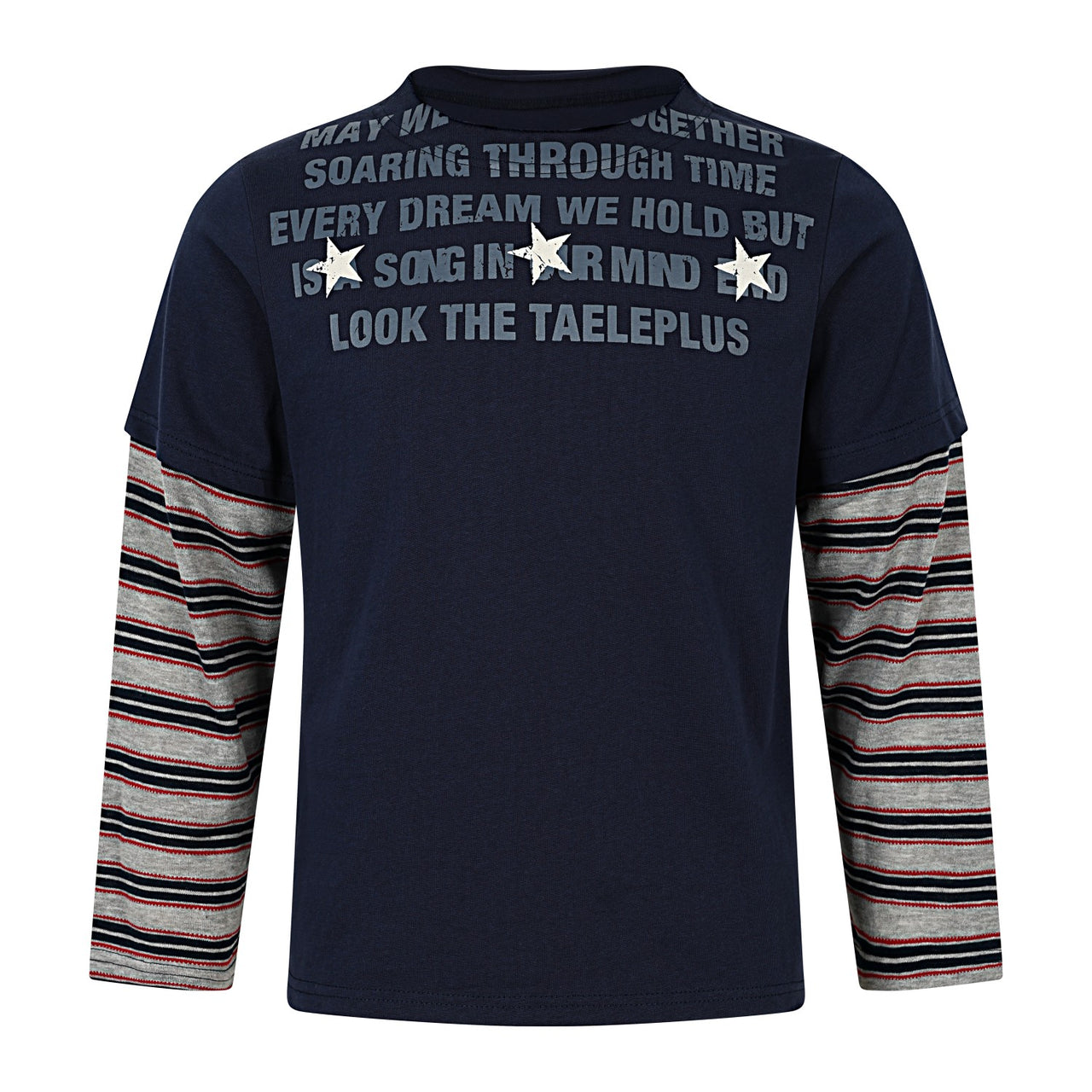 Omirad Layered Stripe Sleeve Long Sleeve Tee