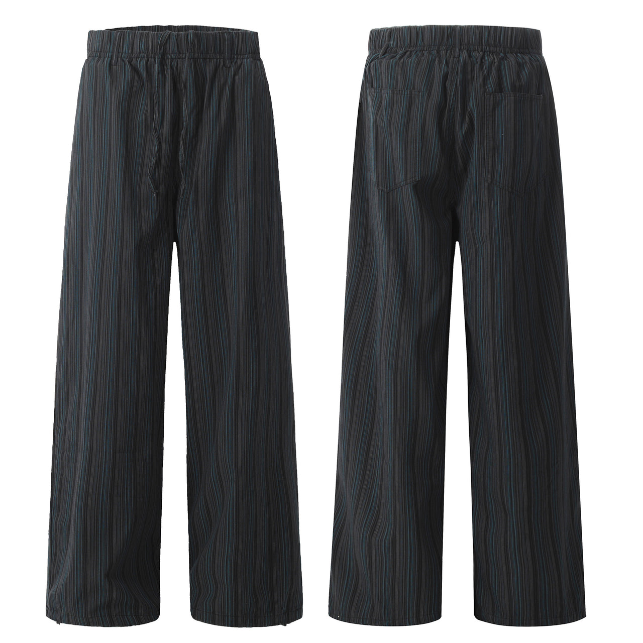 Omirad Striped Relaxed Wide-Leg Pants