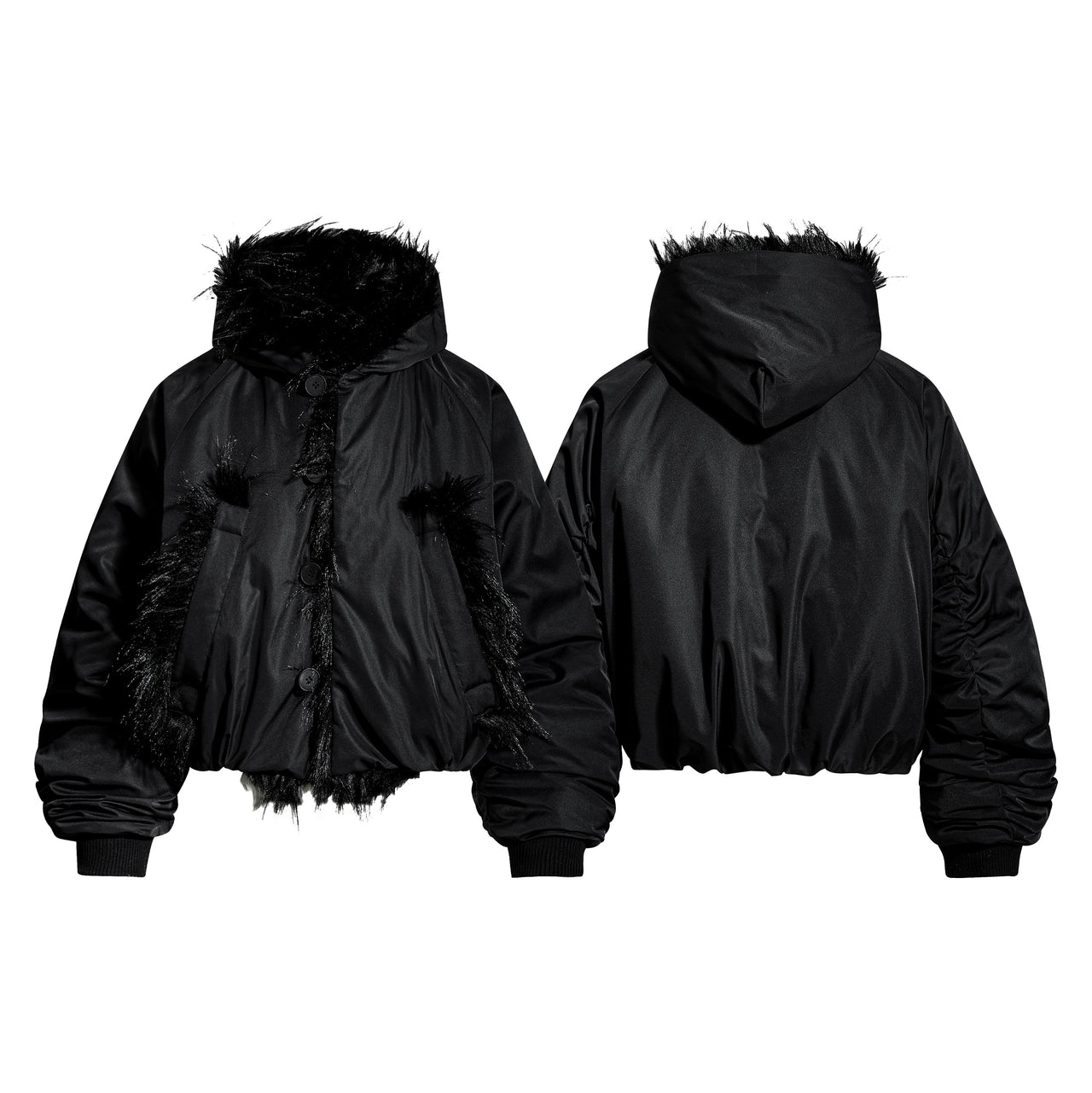 Omirad Fur-Edge Hooded Jacket