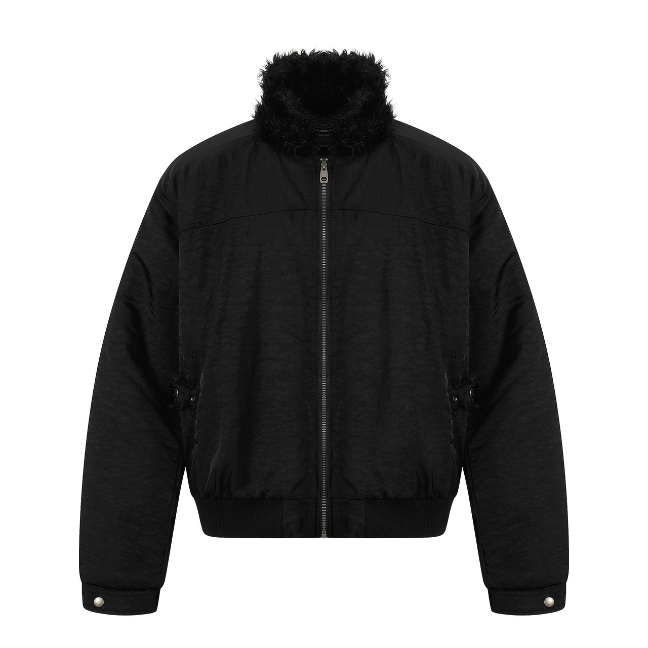 High-Street Shearling-Collar Short Padded Jacket