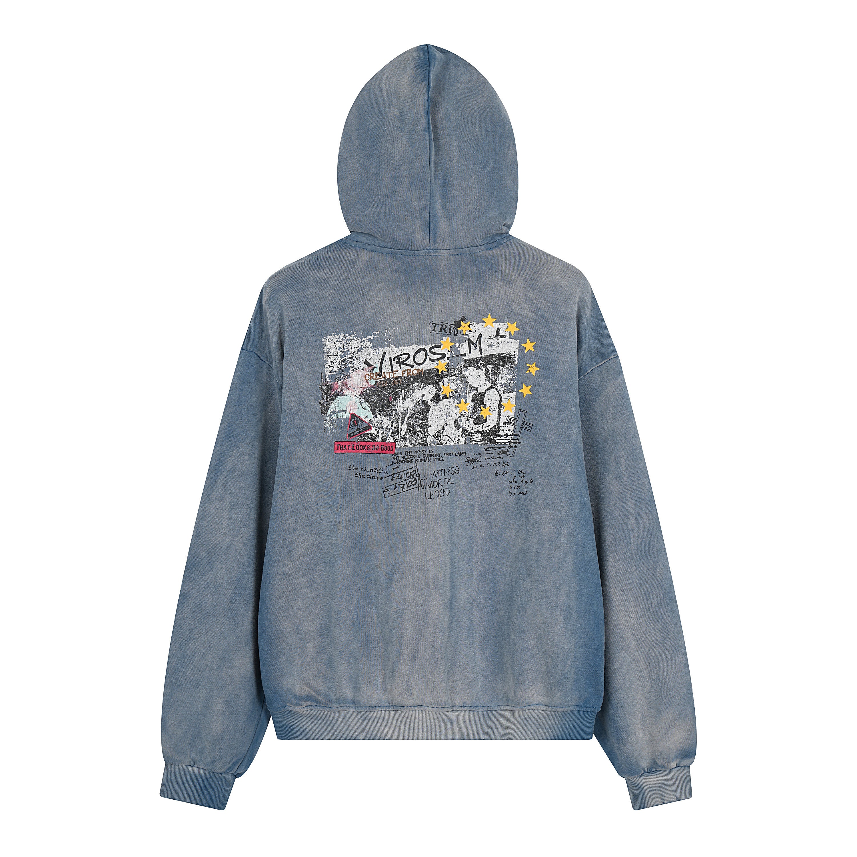 Omirad Vintage Graphic Zip-Up Hoodie - omirad