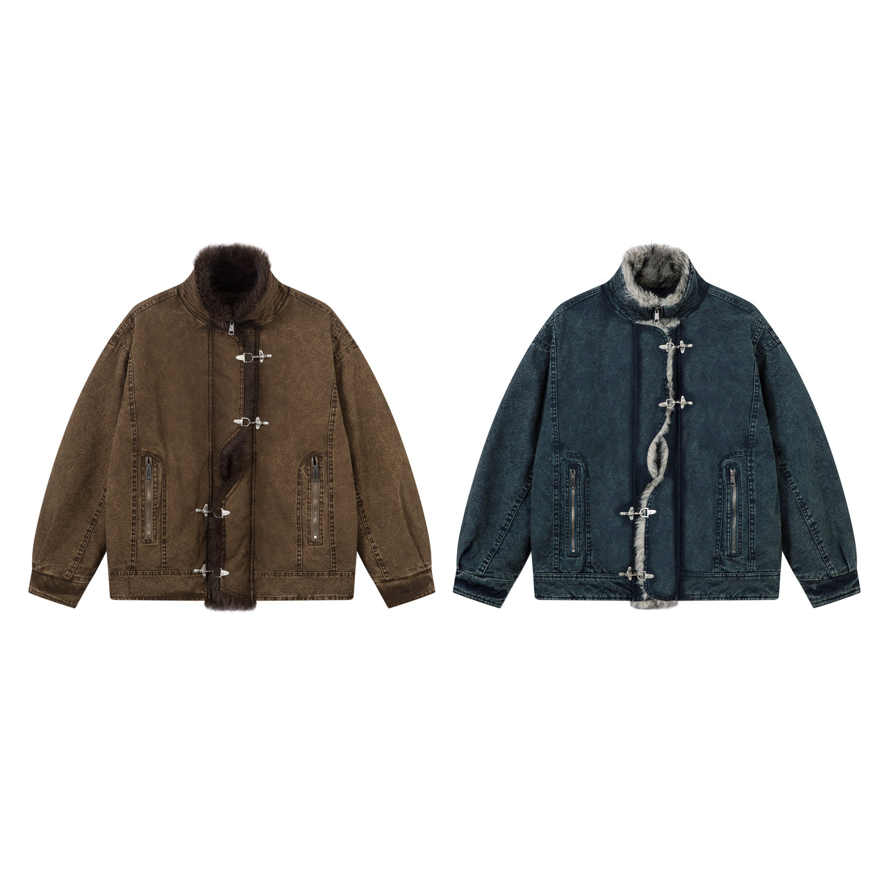 Omirad Toggle Fur-Lined Jacket