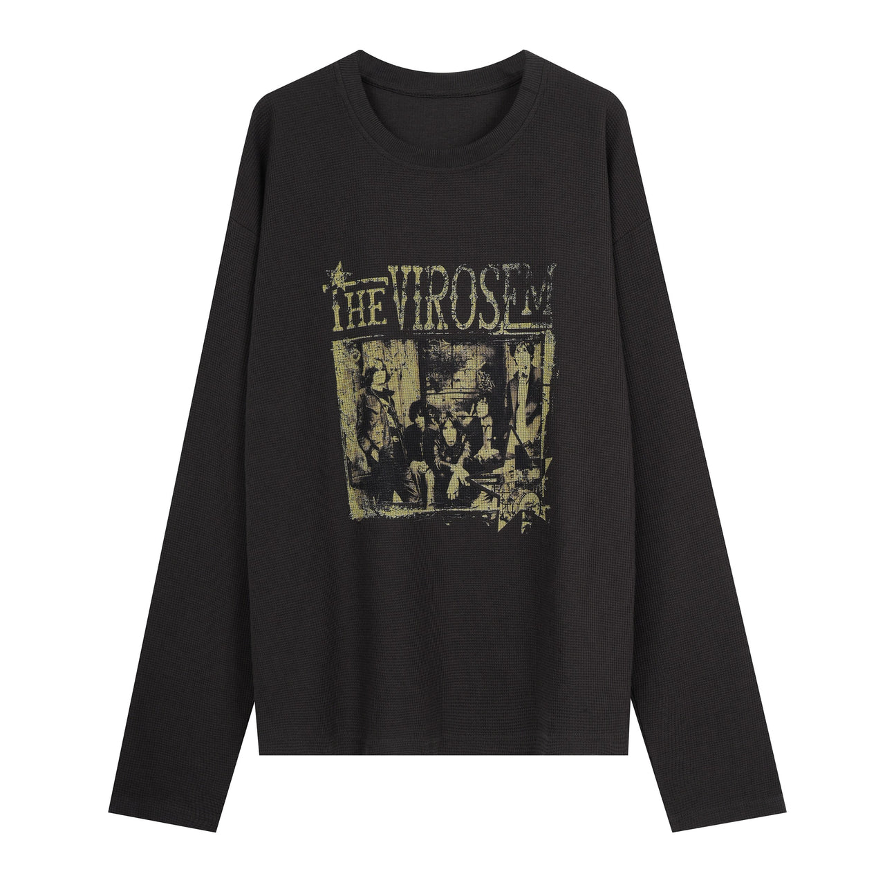 Omirad Vintage Band Waffle Long Sleeve Tee
