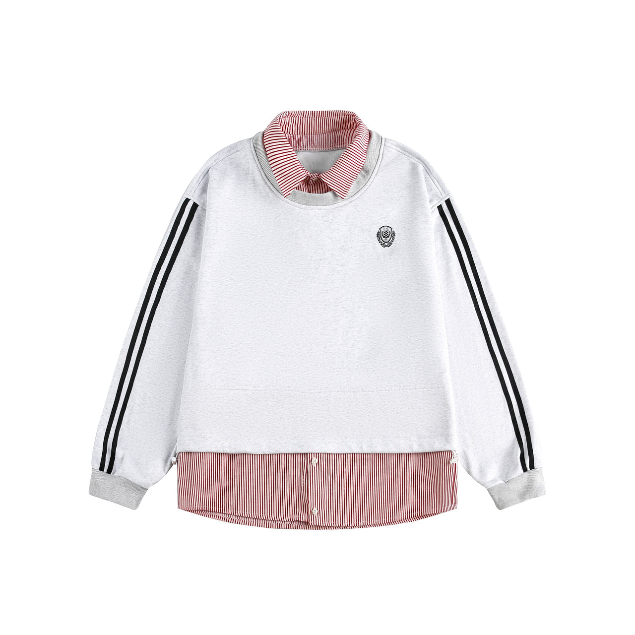 American Streetwear Fake Two-Piece Sweatshirt