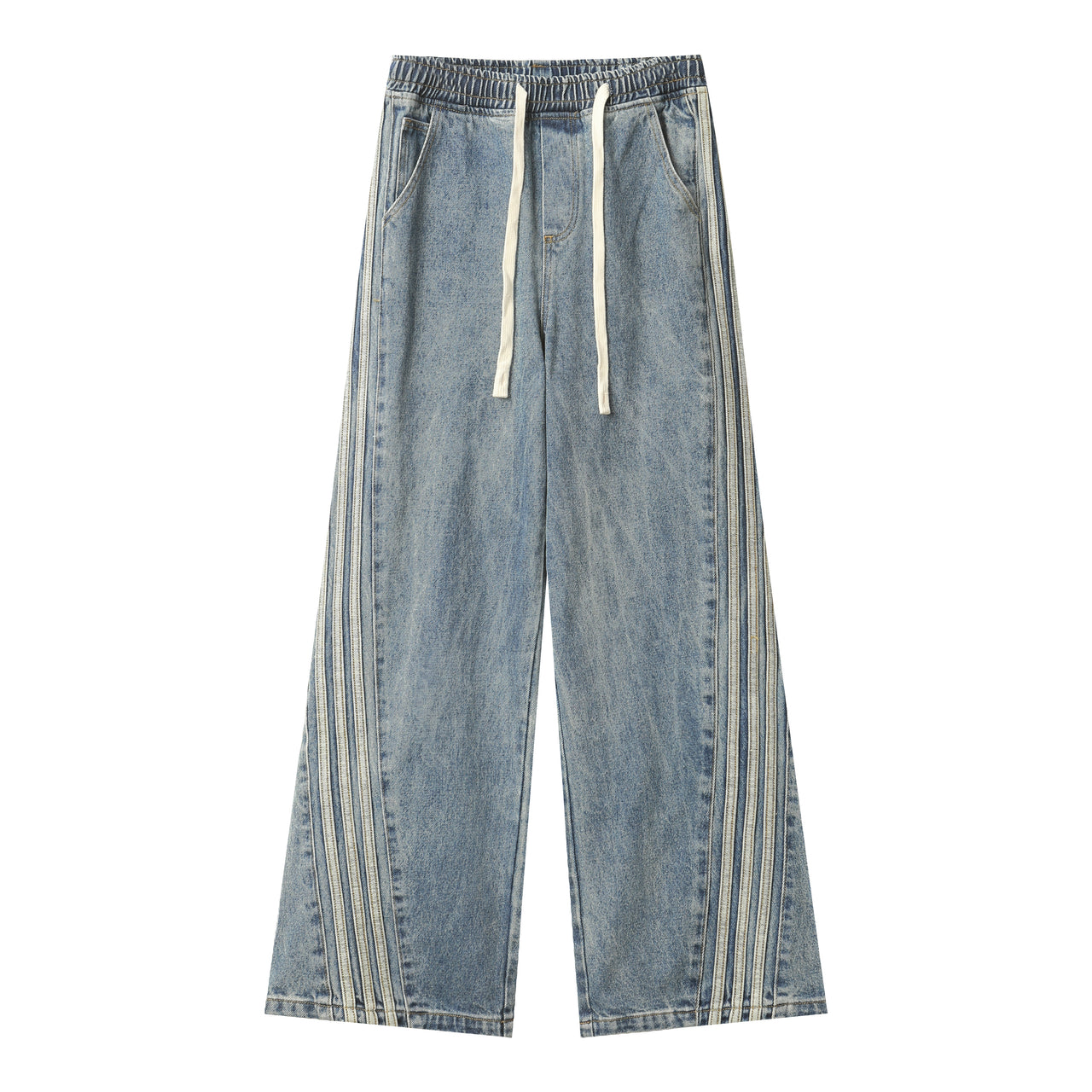 American Streetwear Striped Jeans