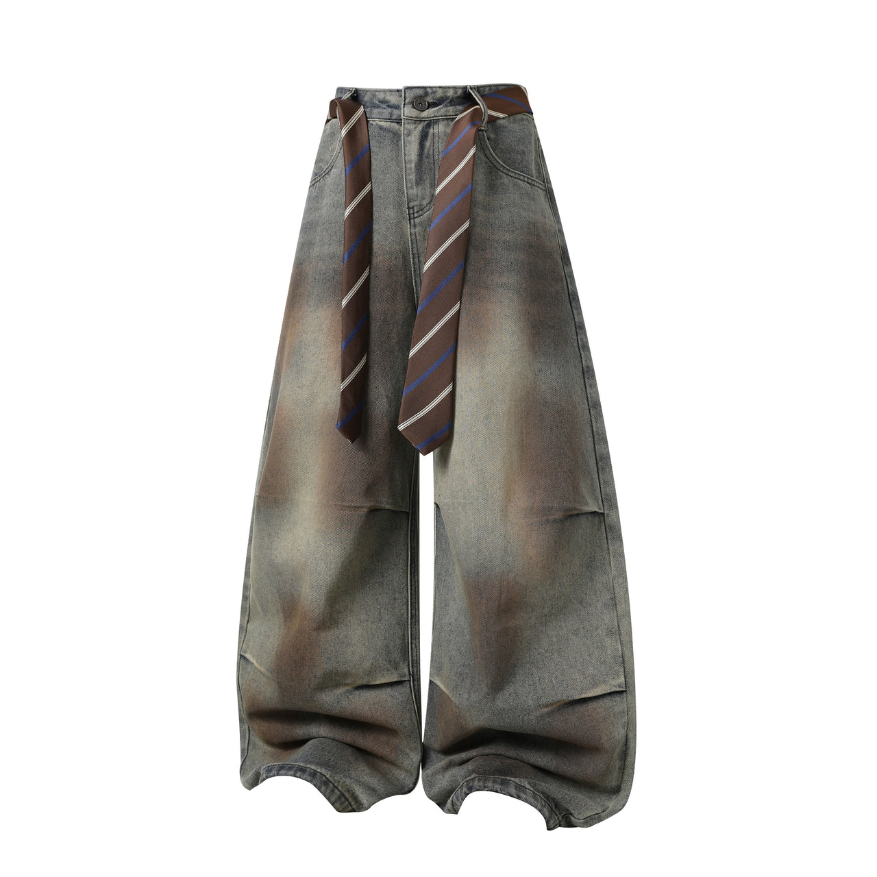 Omirad Tie-Waist Wide-Leg Denim Pants