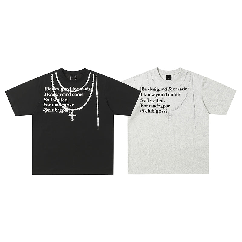 American Street Style Letter Print Tee