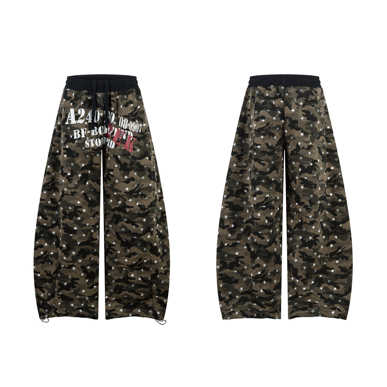 Omirad Star Camo Wide-Leg Sweatpants