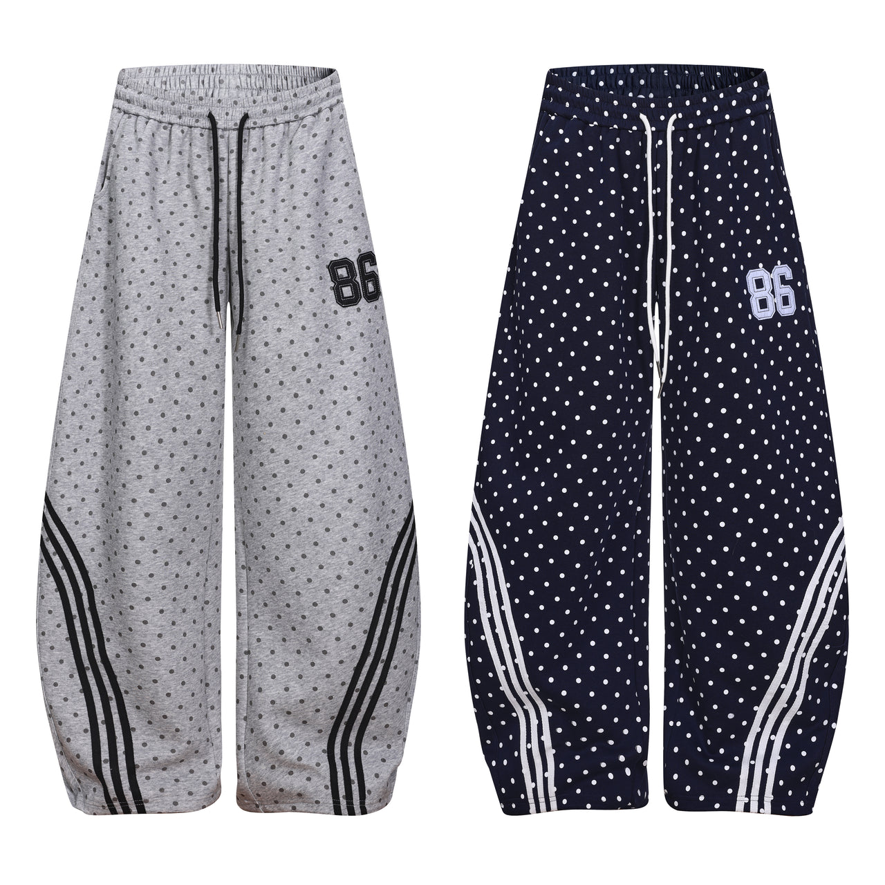 Omirad Polka Dot Wide-Leg Sweatpants