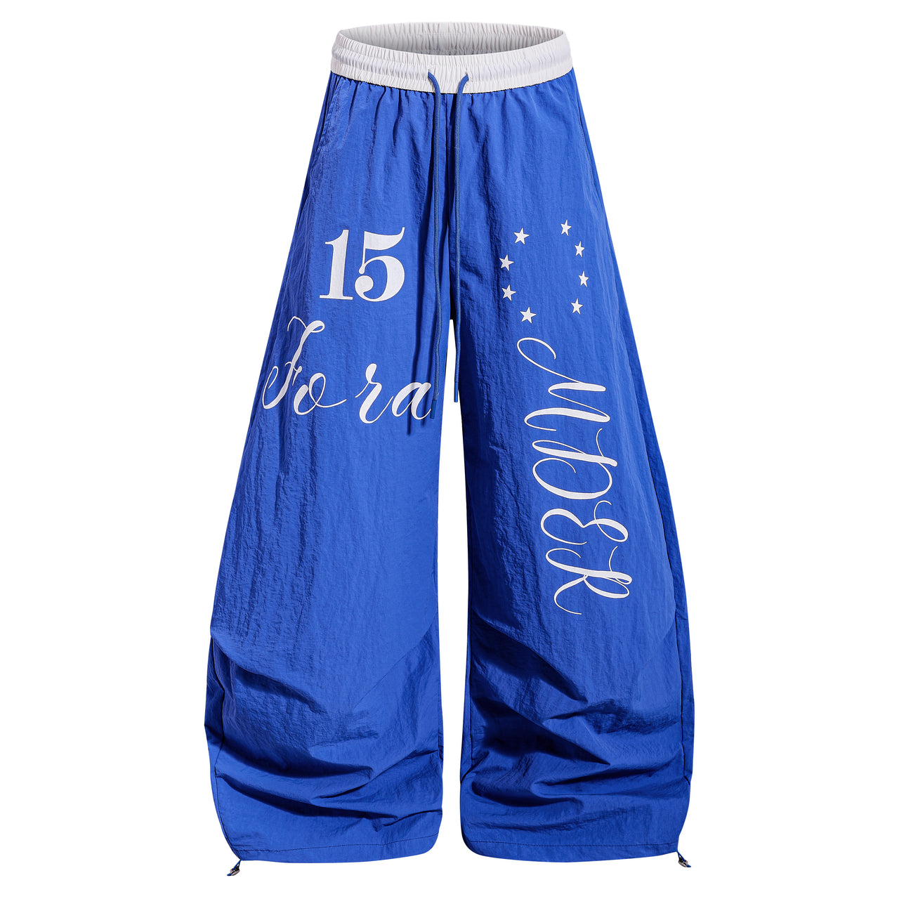 Omirad Retro Script Wide-Leg Track Pants