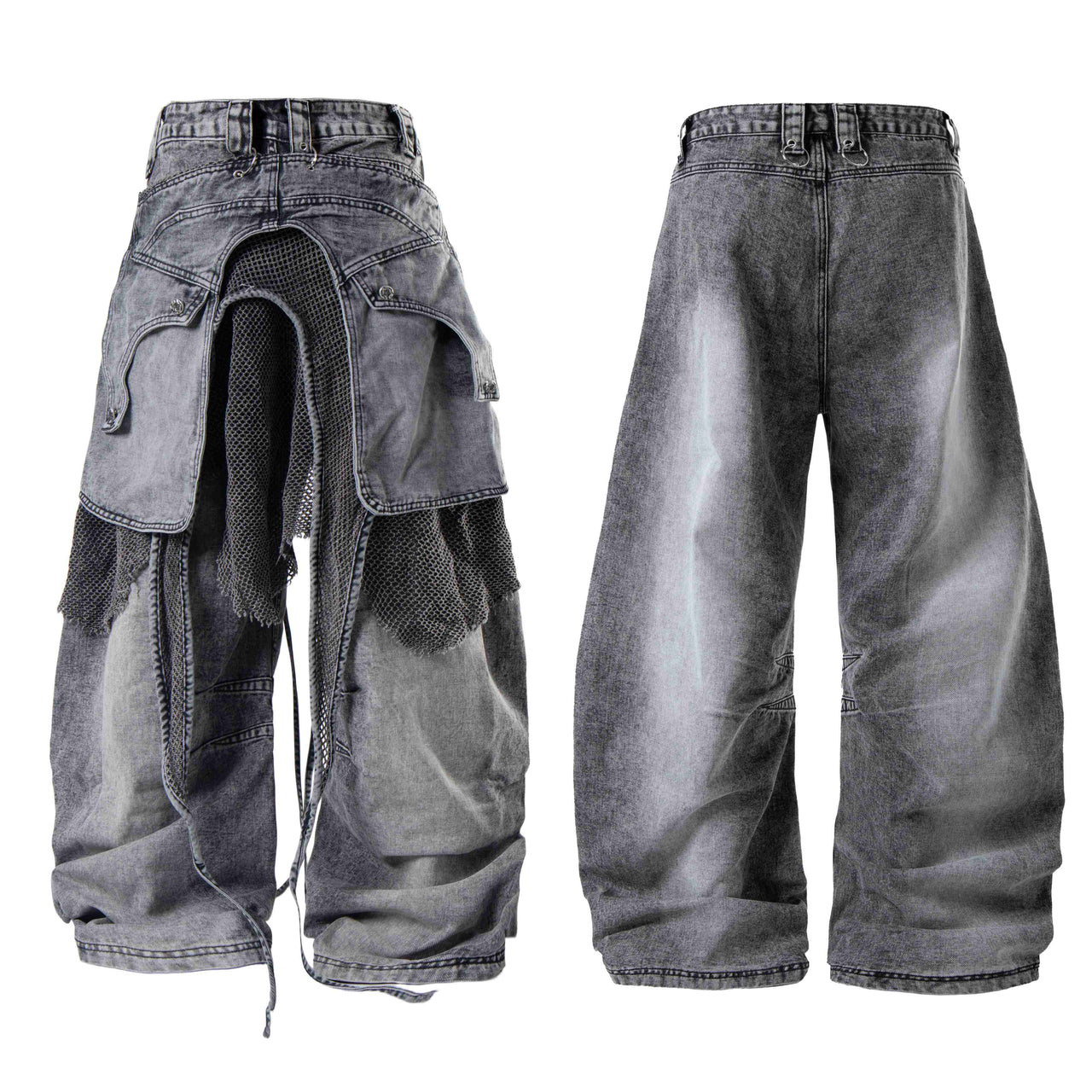 Omirad Convertible Utility Baggy Jeans