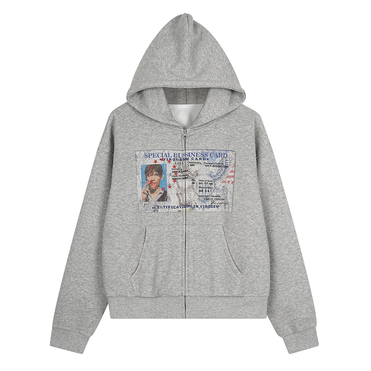 Omirad “Business Card” Graphic Zip Hoodie
