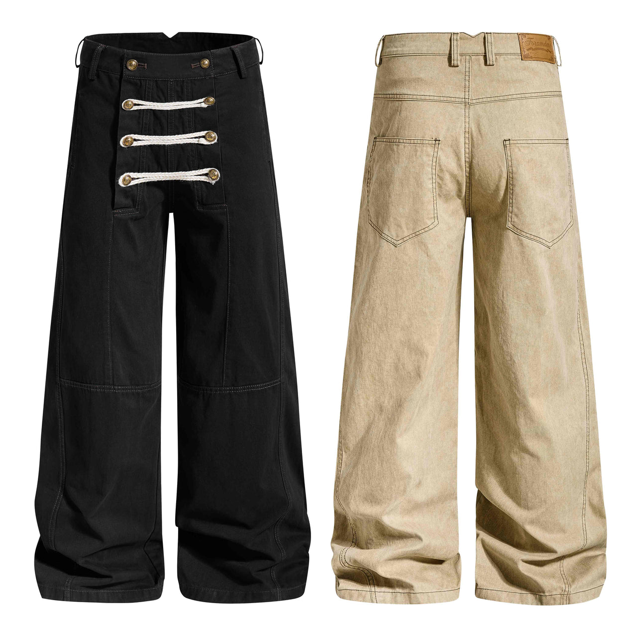 Omirad Military Rope Wide-Leg Pants