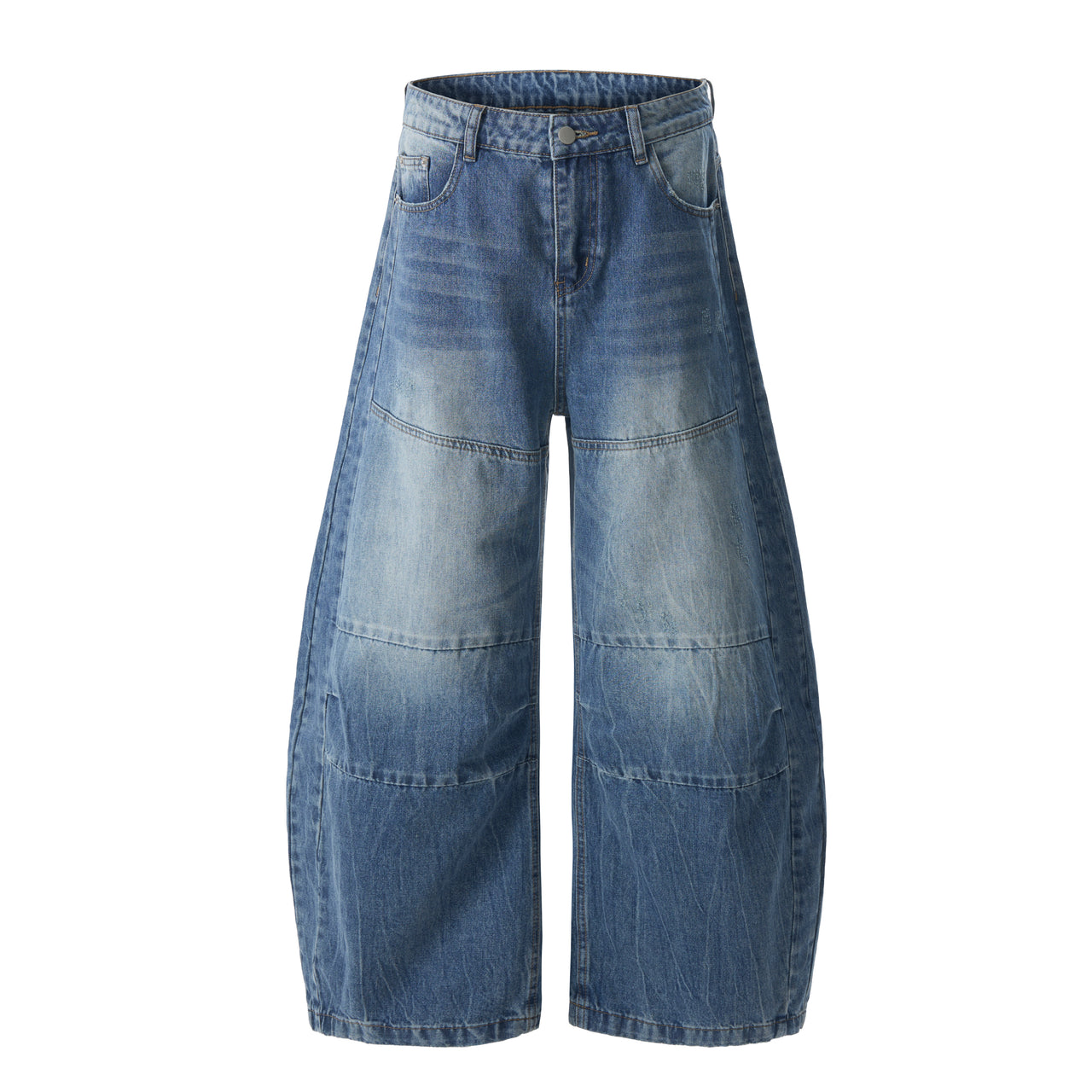 American Vintage Washed Deconstructed Curved Blade Jeans